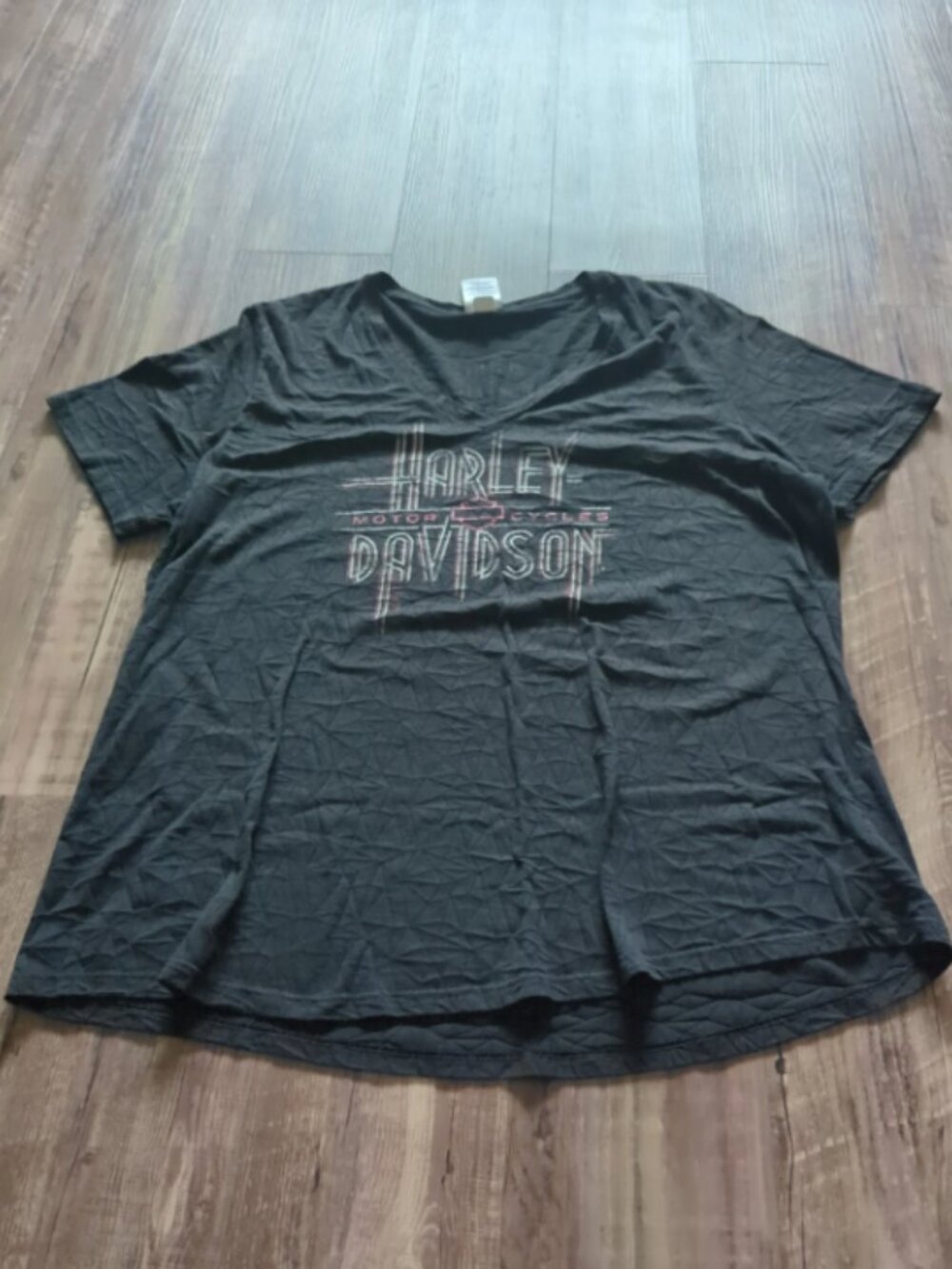 Barnett Harley-Davidson of El Paso TX Women's Fine Sketch Logo V-Neck XXL Tee